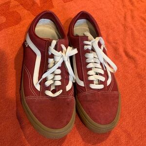 Vans Burgundy Skate Old Skool Kicks EUC